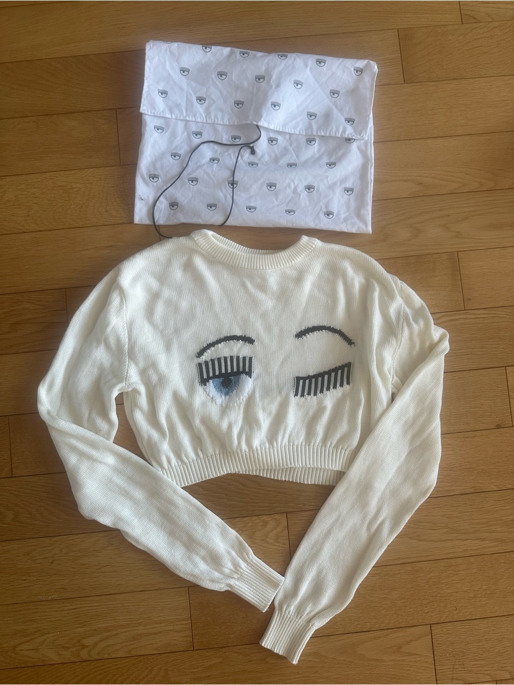 Chiara Ferragni Cream Knit Top